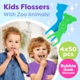 thumbnail image 4 of Trueocity Kids Flossers Picks Helps Prevent Tooth Decay & Gum Disease - Bubblegum 50 Count (4 Pack), 4 of 4