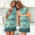 thumbnail image 4 of Easygdp Not All Those Who Wander Are Lost1 Camisón de manga corta para mujer, informal, estampado, 4 of 6