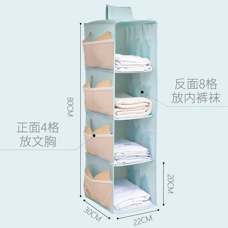 2/3/4 Layers Durable Hanging Storage Bag Closet Organizer Clothes Holder Storage 