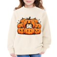 thumbnail image 2 of Kids Halloween Crewneck Sweatshirt Boys Pumpkin Graphic Oversized Sweaters, 2 of 4