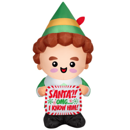 Warner Brothers Christmas Inflatable Stylized Buddy The Elf With Banner