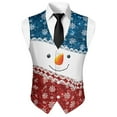 thumbnail image 5 of Yuyamidu Cute Snowman Mens Suit Vest Business Formal Dress Vests for Men Size 3XL Christmas Casual Wedding Tuxedo Party Waistcoat, 5 of 7
