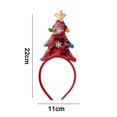thumbnail image 2 of Sequin Santa Hat Headband With Gold Tone Glittery Crown, Christmas Themed Hair Accessories, 2 of 5