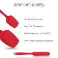 thumbnail image 4 of Unique Bargains 3pcs Kitchen Cooking Silicone Spatula Set Heat Resistant Turner Scrapers Baking Utensils Red, 4 of 7