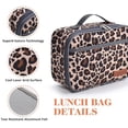 thumbnail image 3 of Mini Kids Lunch Box, Insulated Reusable Lunch Bag, Thermos Meal Container Tote with Waterproof Liner (Leopard), 3 of 5