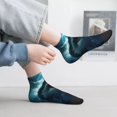 thumbnail image 5 of Goofa Undersea Shark Pattern Non Slip Socks with Grips for Elderly, Crew Socks Yoga Hospital Socks Cushioned Sole Gripper Socks for Men Women, 5 of 5