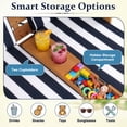 thumbnail image 5 of UBesGoo Toddler 2-Seater Patio Daybed with Canopy, Kids Wooden Outdoor Lounge with Cushion & Side Table, Teak Tone Cedar Frame, 5 of 17