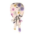 thumbnail image 3 of Women's Bouffant Scrub Caps Halloween Ghost Bat Print Working Cap Nurse Hat Surgical Cap with Button and Sweatband Ponytail Cap, Wash Cap, Baotou Cap, 3 of 4