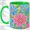 Green, variant on Colorful Daisy Accent Mug, 11oz Ceramic Coffee Cup for Flower Lovers