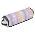 thumbnail image 2 of Hair Tool Organizer Bag with Heat Resistant Mat Removable Travel Storage Case for Hot Air Brushes Curling Irons Unicorns and Rainbow Stripes, 2 of 8