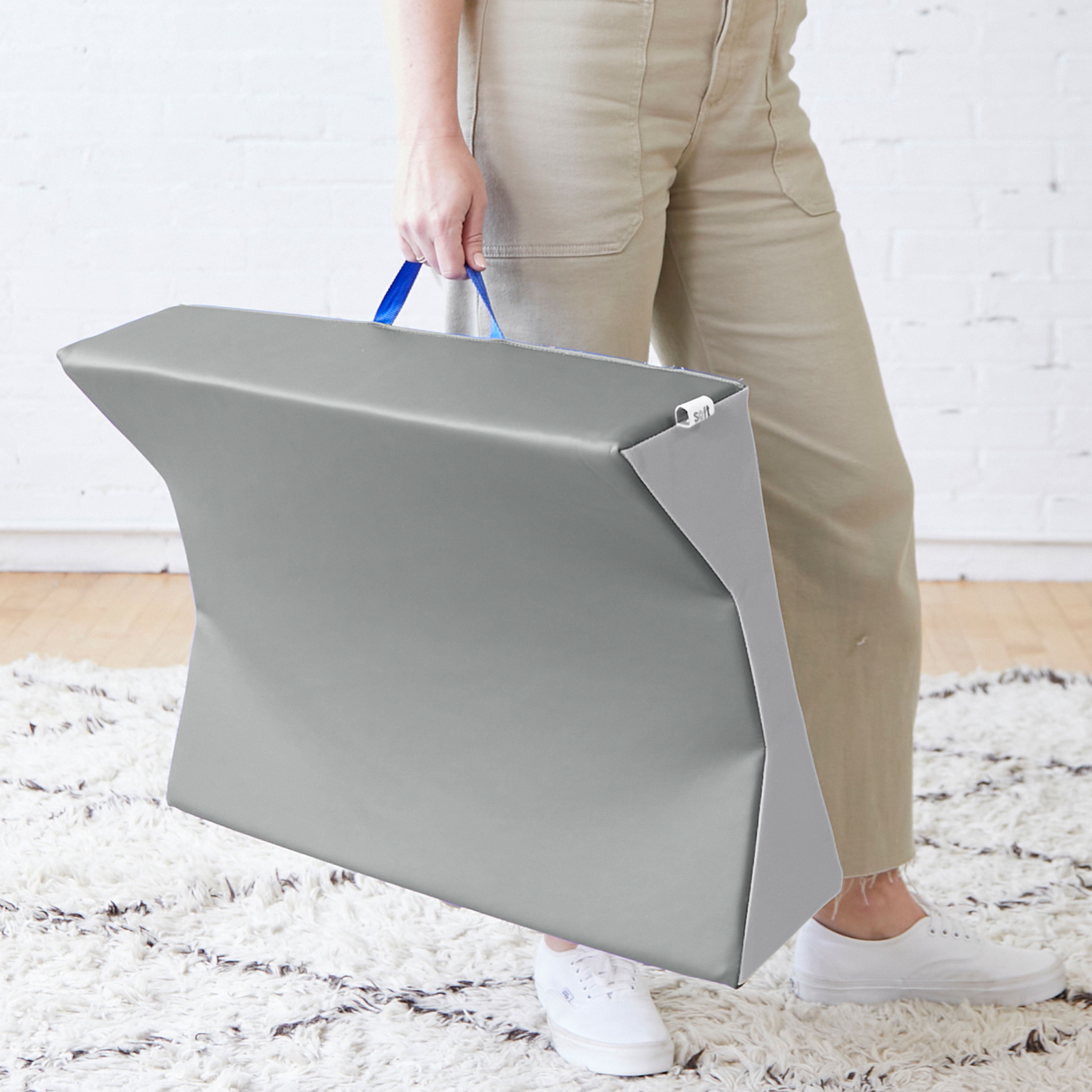 ECR4Kids SoftZone Baby Changing Pad with Carrying Handle, Newborn Essentials, Grey/Light Grey