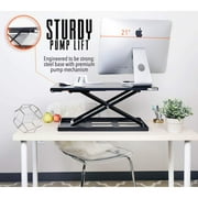 Stand Steady X-Elite Pro Standing Desk Converter | Instantly Convert Any Desk into a Stand Up Desk | Easy Lift Height Adjustable Standing Desk | No Assembly Required (28 x 20 / Black)