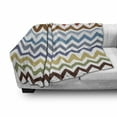 thumbnail image 2 of Chevron Soft Flannel Fleece Blanket, Chevron Pattern Easter Day Inspired Zigzag Colorful Design Retro Style Illustration, Cozy Plush for Indoor and Outdoor Use, 70" x 90", Multicolor, by Ambesonne, 2 of 5