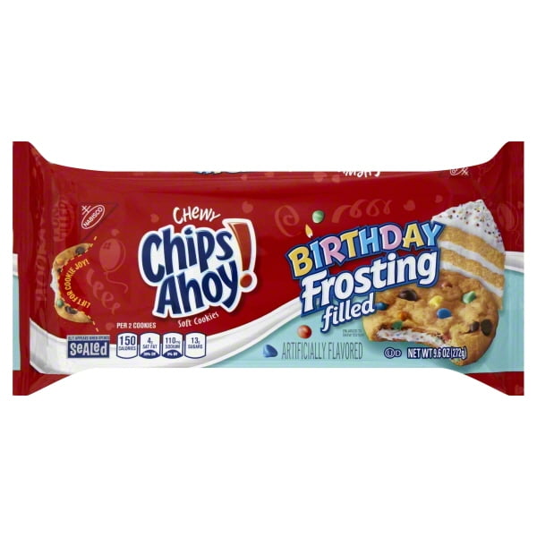 Nabisco Chips Ahoy! Birthday Frosting Filled Soft Cookies, 9.6 Oz. - Walmart.com - Walmart.com