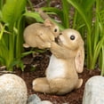 thumbnail image 2 of Summerfield Terrace 10018803 Playful MOM and Baby Rabbit Figurine, Brown, 2 of 4