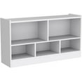 thumbnail image 5 of 5 Cube Bookcase, Wood Bookshelf with Open Storage Shelves, Modern Display Shelf, Low Bookshelves and Bookcases, Small Book Shelf for Bedroom, Living Room, Hallway, Kid’s Playroom (White), 5 of 6