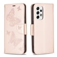 thumbnail image 2 of Allytech Embossed Butterfly Case for Samsung Galaxy A53 5G, PU Leather Card Slots Flip Stand Magnetic Closure Wrist Strap Lanyard Protective Cover for Galaxy A53 5G, Pink, 2 of 5