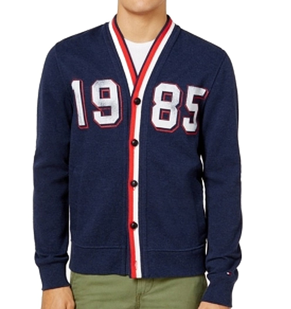 Tommy Hilfiger Tommy Hilfiger NEW Blue Mens Size Medium M 1985 Cardigan Sweater