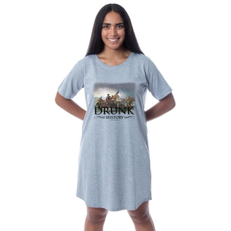 

Drunk History Womens TV Show Washington Nightgown Sleep Pajama Shirt