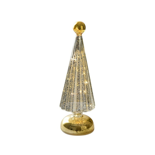 Adorno de luz para de Navidad, centro de mesa, estatua iluminada, dormitorio, boda, luz de noche, adorno navideño, lámpara decorativa Dorado