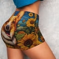 thumbnail image 4 of Haiem Artistic Sunflower Corgi No Front Seam Biker Shorts for Women Yoga Workout Gym Bike Shorts with Tummy Control Moisture-Wicking-XX-Large, 4 of 9