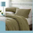 thumbnail image 2 of Premium Cotton Bedding Sets Waffle Texture Green Comforter AllSeason Full/Queen, 2 of 10