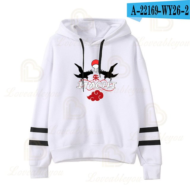 Naruto Manga Uchiha Sasuke Akatsuki Anime Costume Hoodie Role Play Sweatshirt Boys' Hoodie Top Children's ClothingS Adult (45-50kg) Gao Jinjia LED