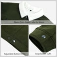 thumbnail image 6 of GINGTTO Men's Corduroy Fleece Lined Trucker Sherpa Winter Jacket for Cold Weather, 6 of 7