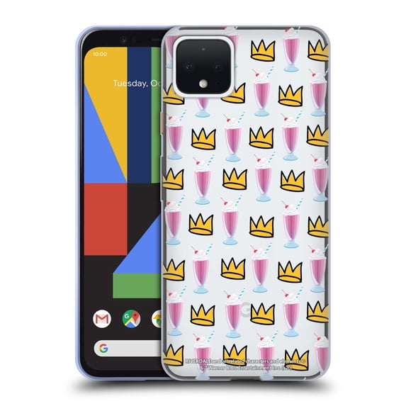 Head Case Designs Officially Licensed Riverdale Jughead Jones Milkshake Crown Pattern Soft Gel Case Compatible with Google Pixel 4