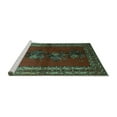 thumbnail image 2 of Ahgly Company Machine Washable Indoor Rectangle Persian Turquoise Blue Traditional Area Rugs, 3' x 5', 2 of 4
