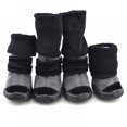 thumbnail image 5 of Dogs Winter Warm Snow Boots, Deer Leather Cashmere Pet Shoes for Small Dog, 5 of 5