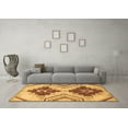 thumbnail image 3 of Ahgly Company Indoor Square Abstract Brown Modern Area Rugs, 4' Square, 3 of 4