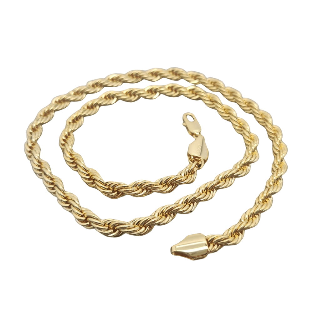 Real 10k Yellow Gold Necklace, 2.5mm, Rope Chain, 20inch