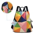 thumbnail image 5 of FORMRS Women's Travel Backpack Purse Anti-Theft Hidden Pockets Casual Shoulder Bag, Minimalist Triangles, 5 of 7
