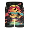 thumbnail image 4 of Jjayotai Mens George Shorts Stretch Waist, Men Swim Trunks with Compression Liner, Men's Bathing Suits, Hawaiian Board Shorts, Swimwear Shorts for Men, 4 of 9
