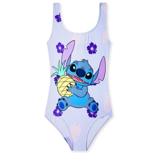 Traje de baño Disney para niñas de una sola pieza, punto lila, de 11 a 12 años