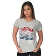 thumbnail image 3 of Christian Gals Worry Less Pray Womens Slim Fit Graphic Tee Brisco Brands S, 3 of 5