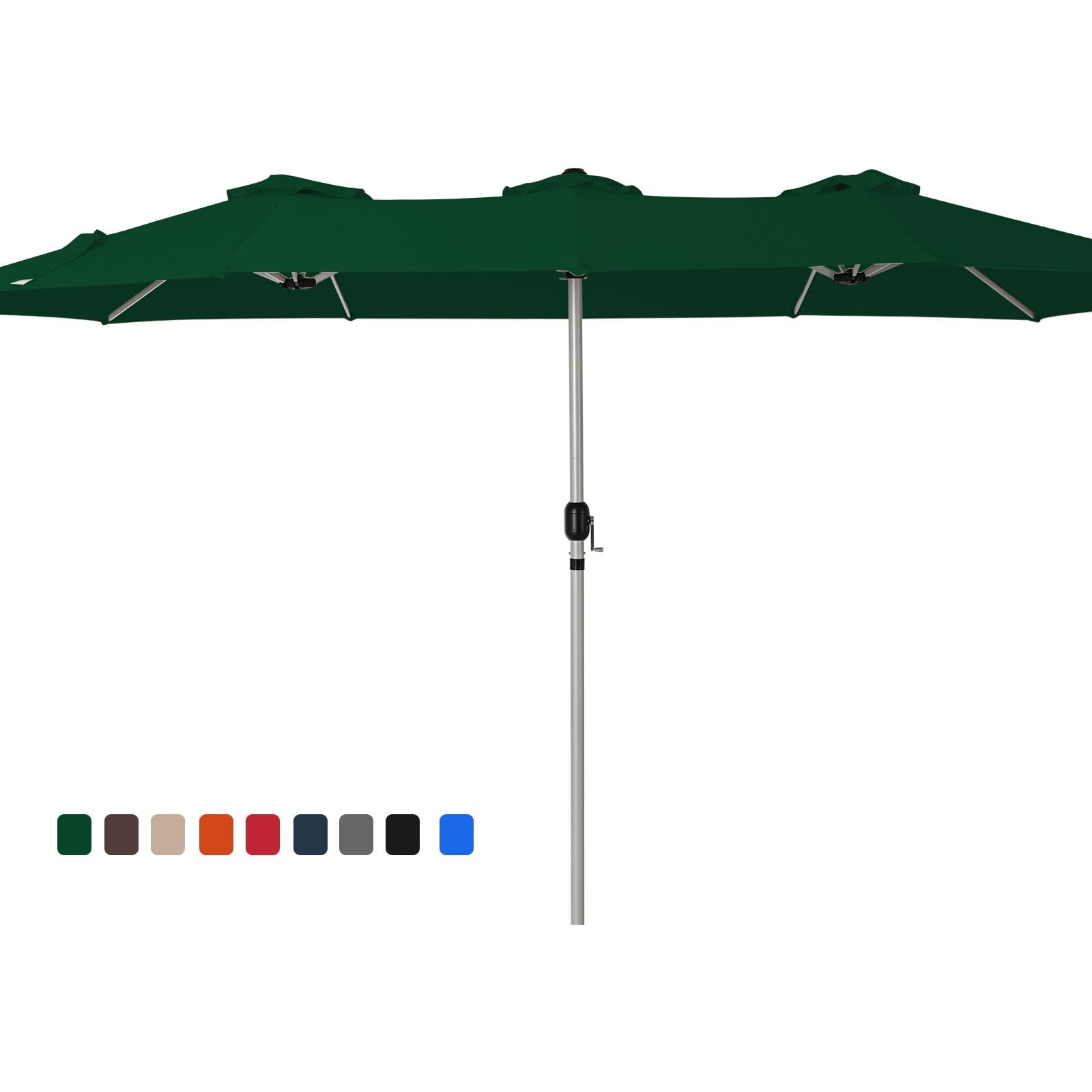 Serwall Outdoor 15' Rectangular DoubleSided Extra Large Patio Umbrella