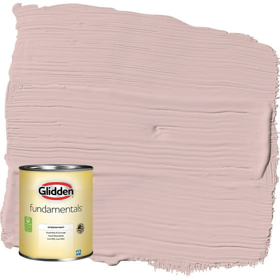 Glidden Fundamentals Tea Time / Pink Semi-Gloss Interior Paint, 1 Quart
