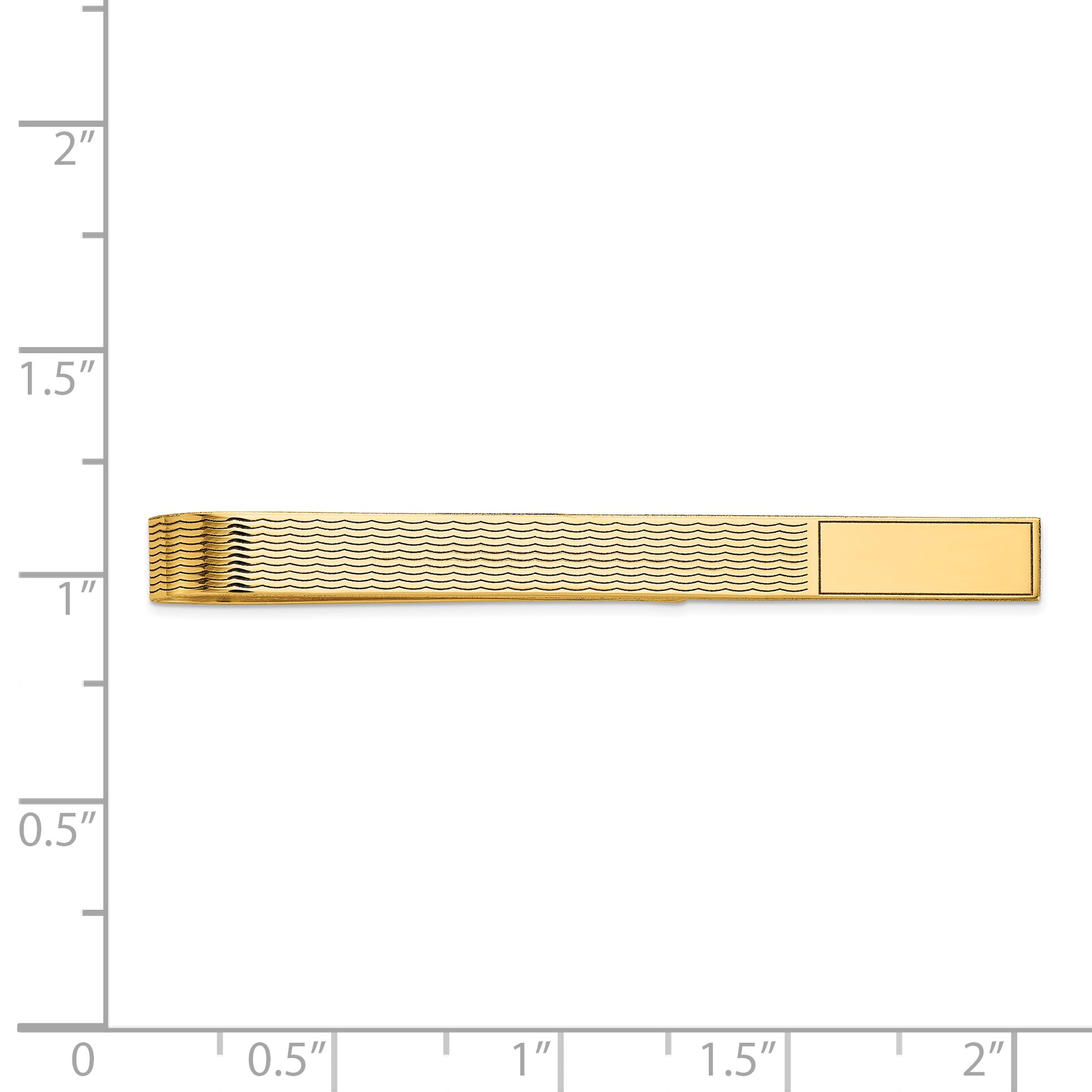 14k Yellow Gold Engravable Tie Bar
