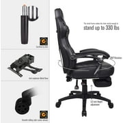 Elecwish Adjustable & Ergonomic Swivel Gaming Chair, Black