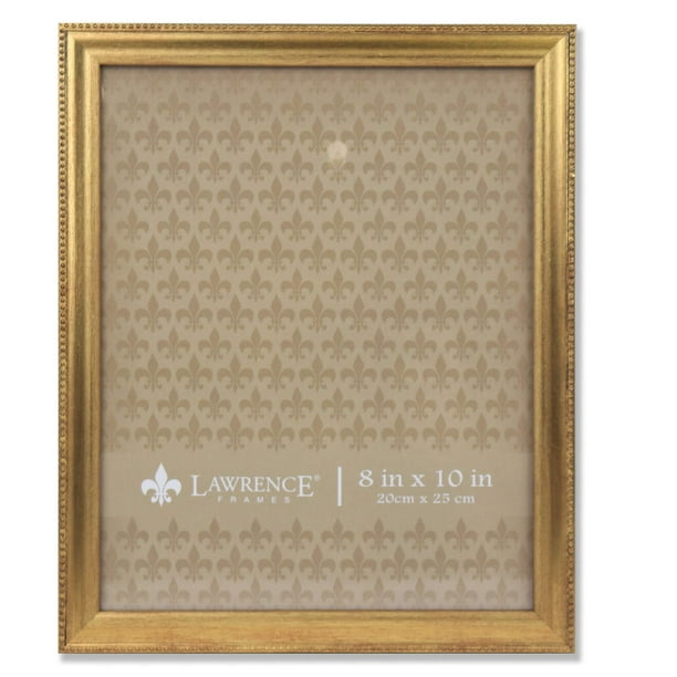 Marco de fotos Lawrence Frames Classic Bead, 20 x 25 cm, dorado