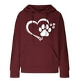 thumbnail image 4 of Jsaierl Women's Hoodies Plus Size Heart Paw Print Hoodies Sweatshirts Athletic Pullover Y2k Long Sleeve Top Hoodie Fall Fashion 2024, 4 of 4