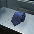 thumbnail image 2 of Xfvqtps Tie for Men Classic Neckties Soild Color 3.15" for Formal Dress Business Navy-01, 2 of 4