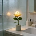 thumbnail image 5 of Led Flower Lamp Pink Rose Flower Lamp, Mothers Day Birthday Gifts for Her Wife friend Small Table Lamp Night Light, Cordless Touch Lamp,Faux Silk Flower Décor for Home Kitchen Wedding Office, 5 of 6