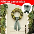 thumbnail image 4 of Green White Gingham Wreath Sash for Front Door Wreath, 5.12" Wide x 54.33" St Patrick Spring Easter Farmhouse Holiday Door Decorations Wedding, 4 of 7