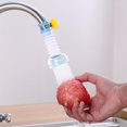 thumbnail image 2 of 1pc Faucet Retractable Extender Rotatable Tap, Water Spray Head, Household Kitchen Vegetable Washing Fruit Splash-proof Shower Faucet Bubbler, 2 of 5