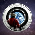 thumbnail image 1 of Program Commemorative Reversible 2 (Obverse: Astronaut On Moon; Reverse: Earth View & " To Deep ") Collectible For Enthusiasts, 1 of 6