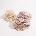 thumbnail image 4 of Fishing Hat Bows Neck Protection Cotton Soft Flower Printed Kids Sun Hat for Beach, 4 of 10