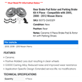 thumbnail image 2 of Rear Brake Pad Rotor and Parking Brake Kit 4 Piece - Compatible with 2005, 2008 - 2012 Nissan Xterra 2009 2010 2011 2013 2014 2015, 2 of 2